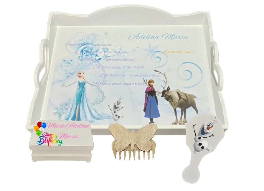 Set tăviță pentru tăierea moțului – Ana si Elsa